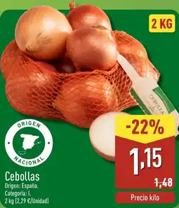 ALDI Cebollas oferta