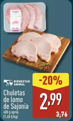 ALDI Chuletas de lomo de Sajonia oferta