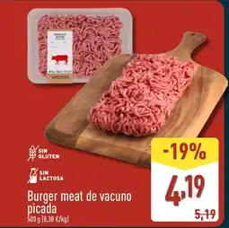 ALDI Burger meat de vacuno picada oferta