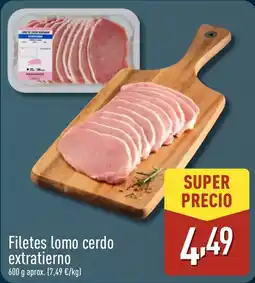 ALDI Filetes lomo cerdo extratierno oferta