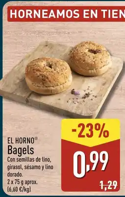 ALDI EL HORNO Bagels oferta