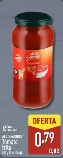 ALDI ALL SEASONS Tomate frito oferta