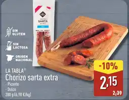 ALDI LA TABLA Chorizo sarta extra oferta