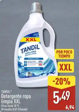 ALDI TANDIL Detergente ropa limpia XXL oferta