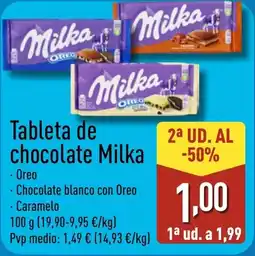 ALDI MILKA Tableta de chocolate oferta