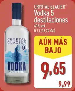 ALDI CRYSTAL GLACIERⓇ Vodka 5 destilaciones oferta