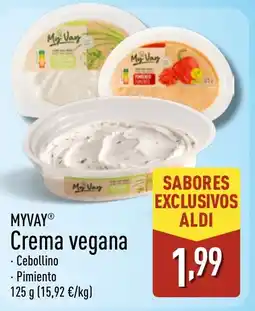 ALDI MYVAY Crema vegana oferta