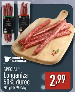 ALDI SPECIAL Longaniza 50% duroc oferta