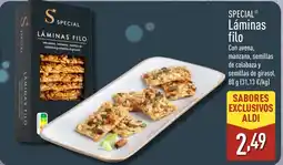 ALDI SPECIAL Láminas filo oferta