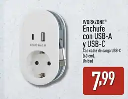 ALDI WORKZONE Enchufe con USB-A y USB-C oferta