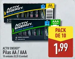 ALDI ACTIV ENERGY Pilas AA / AAA oferta