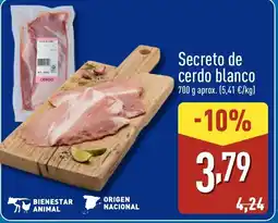 ALDI Secreto de cerdo blanco oferta