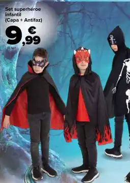Carrefour Set superhéroe infantil (Capa + Antifaz) oferta