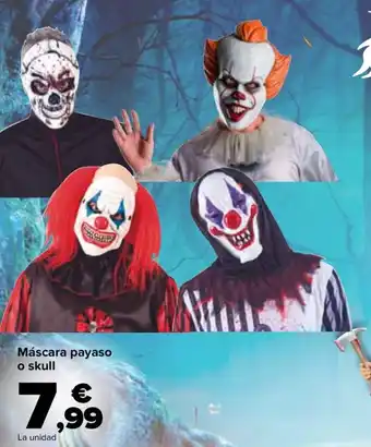 Carrefour Máscara payaso o skull oferta
