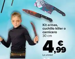 Carrefour Kit armas, cuchillo killer o carnicero oferta