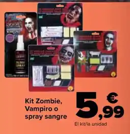 Carrefour Kit Zombie, Vampiro o spray sangre oferta