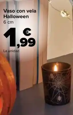 Carrefour Vaso con vela Halloween 6 cm oferta