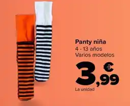 Carrefour Panty niña oferta