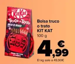 Carrefour KIT KAT Bolsa truco o trato oferta
