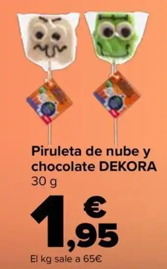 Carrefour DEKORA Piruleta de nube y chocolate oferta