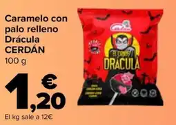 Carrefour CERDÁN Caramelo con palo relleno Drácula oferta