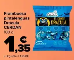 Carrefour CERDÁN Frambuesa pintalenguas Drácula oferta