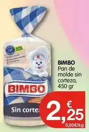 CashDiplo Bimbo - pan de molde sin corteza oferta