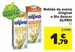 Carrefour Market Alpro - bebida de avena original o sin azucar oferta