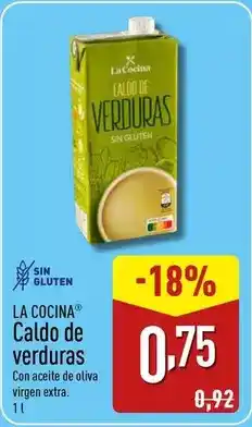 ALDI La cocinera - caldo de verduras oferta