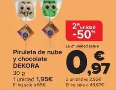 Carrefour Market Dekora - piruleta de nube y chocolate oferta