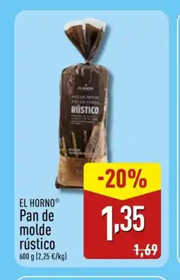ALDI EL HORNO Pan de molde rústico oferta