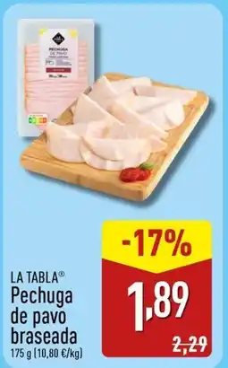ALDI LA TABLA Pechuga de pavo braseada oferta