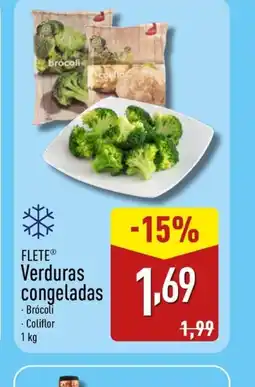 ALDI FLETE Verduras congeladas oferta