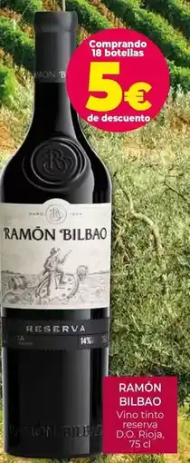 CashDiplo Ramón bilbao - vino tinto reserva d.o. ribera oferta