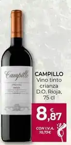 CashDiplo Campillo - vino tinto crianza d.o. rioja oferta