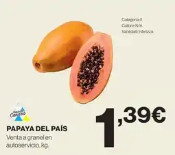 Hipercor Papaya del país oferta