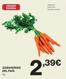 Hipercor Origen - zanahorias del país oferta