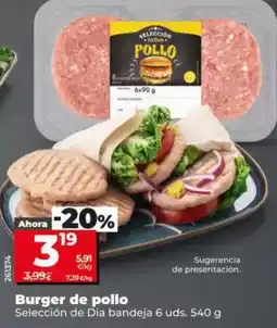 Dia Seleccion de dia - burger de pollo oferta