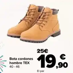 Carrefour Tex - bota cordones hombre oferta