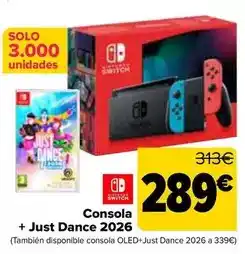 Carrefour Nintendo switch - consola + just dance 2026 oferta