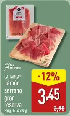 ALDI Serrano - jamon gran reserva oferta