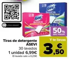 Carrefour Asevi - tiras de detergente oferta
