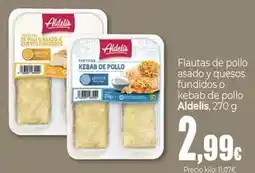 Unide Market Aldelis - flautas de pollo asado y quesos fundidos o kebab de pollo oferta