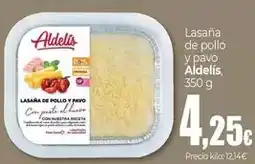 Unide Market Aldelis - lasaña de pollo y pavo oferta