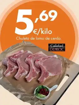 Supermercados Lupa Chuleta de lomo de cerdo oferta