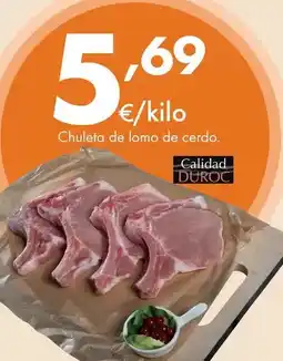 Supermercados Lupa Chuleta de lomo de cerdo oferta
