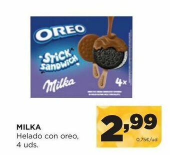 Alimerka Helados con oreo milka oferta
