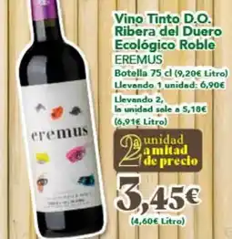 Gadis Ribera - vino tinto d.o. del duero ecologico roble oferta