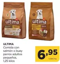 Alimerka Última - comida con salmon o buey perros adultos pequenos oferta