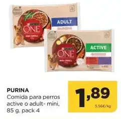 Alimerka Purina - comida para perros active o adult-mini oferta
